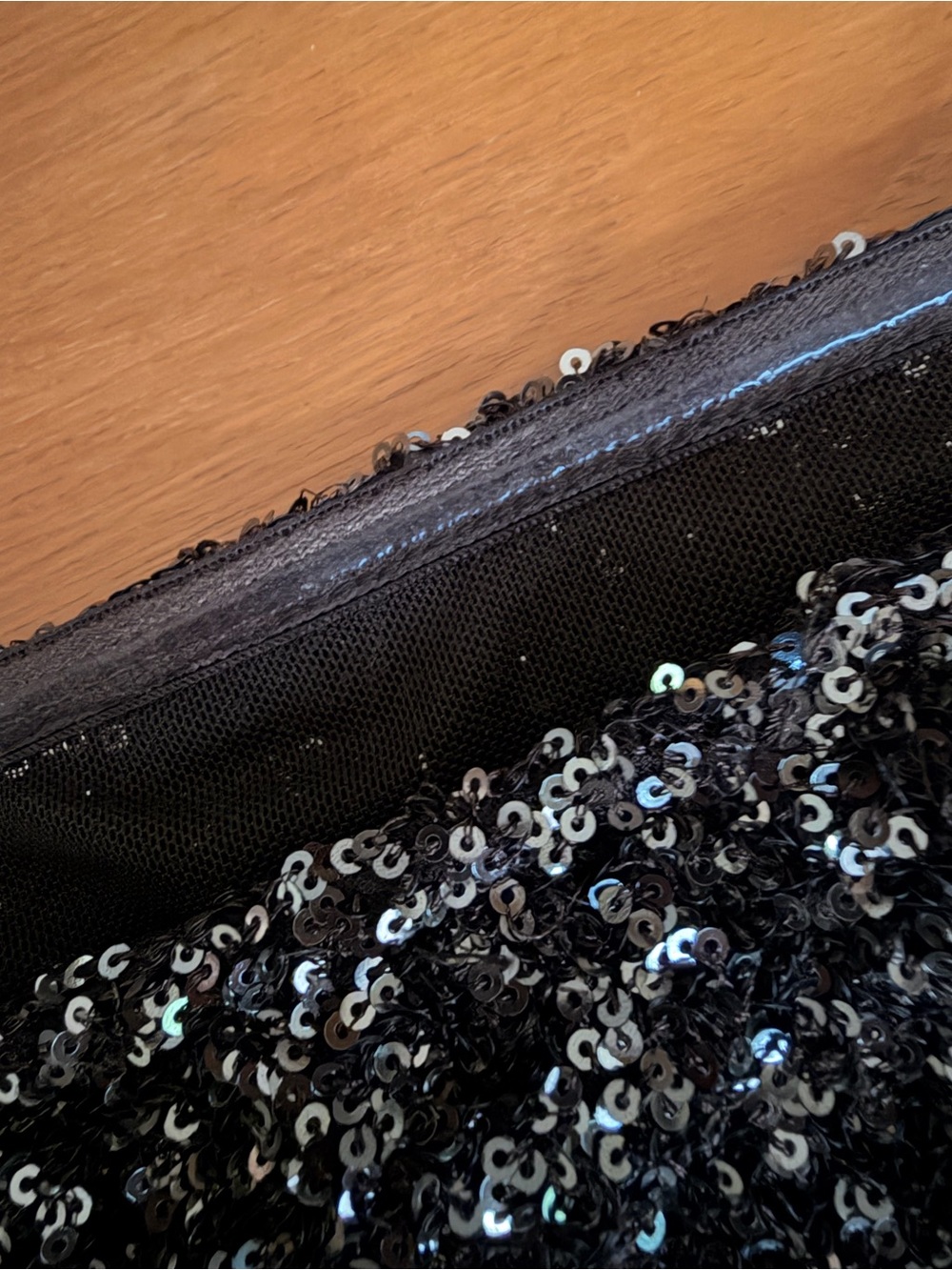 Copper Sequin Strapless Crop Top - Picture 5 of 6